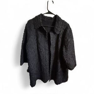 💕Vintage Black Textured Women's Jacket